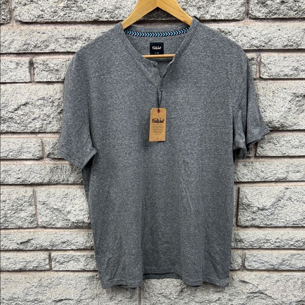 Faherty Heather Gray Short Sleeve Tee